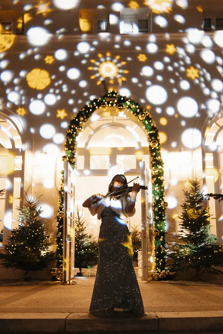 Mariage hiver Castel Bay - Violoniste ambiance Noël