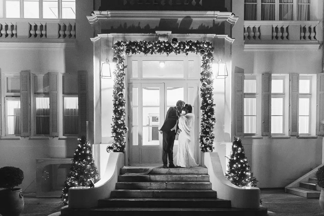 Mariage Sanary sur mer - Entrée décoration Noël