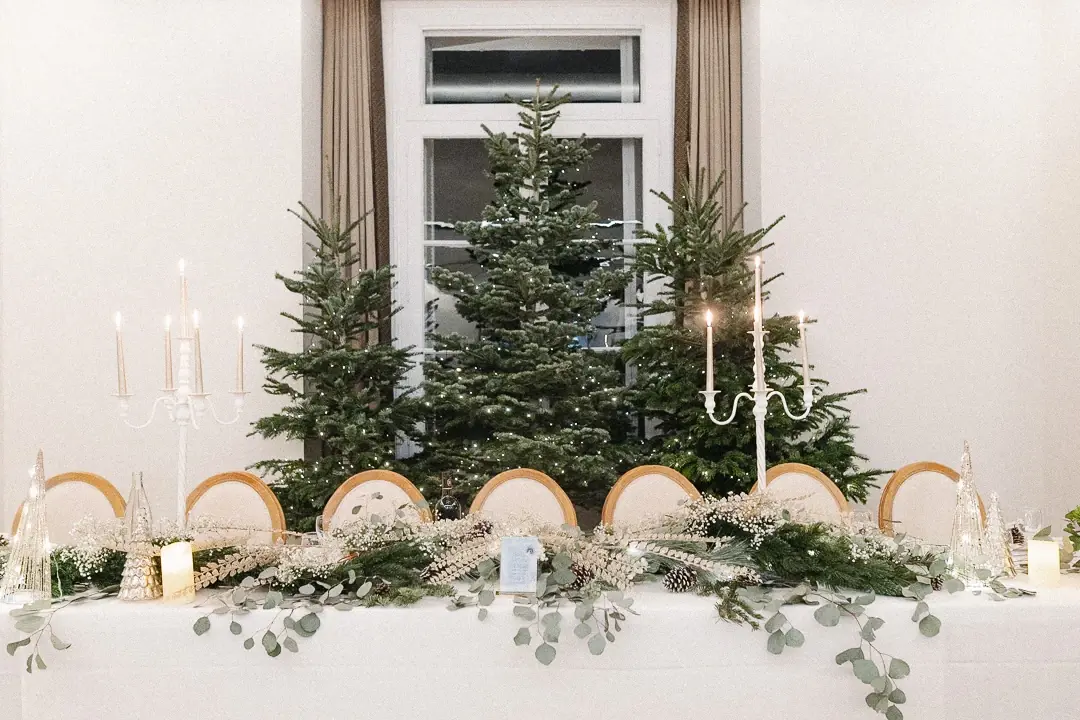 Castel Bay mariage - Décoration table hiver luxe